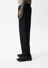 AFENDS Mens Cabal - Elastic Waist Relaxed Pant - Black - Afends mens cabal   elastic waist relaxed pant   black