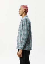AFENDS Mens Checkers - Check Long Sleeve Shirt - Black - Afends mens checkers   check long sleeve shirt   black 