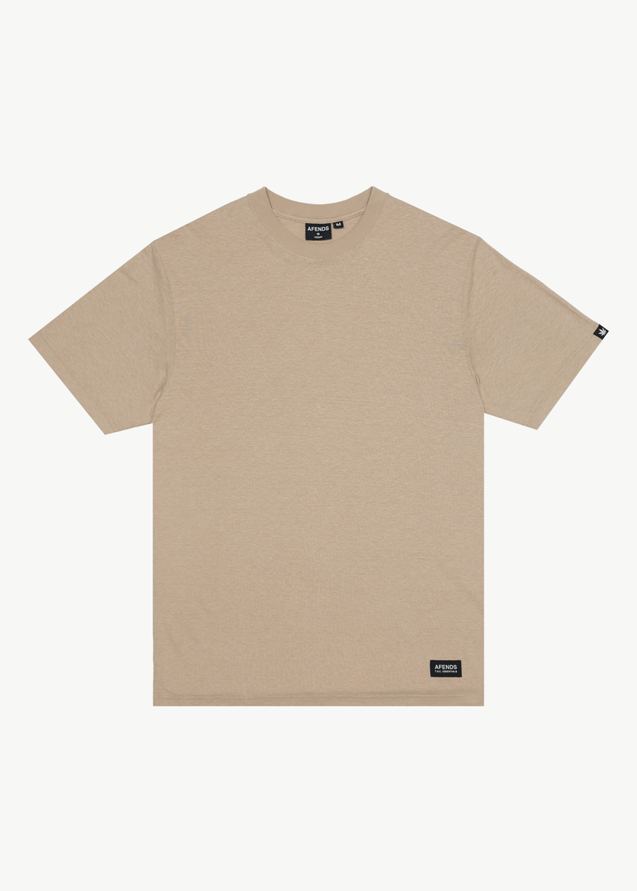 AFENDS Mens Classic - Retro Tee - Taupe