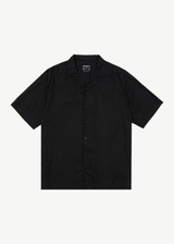 AFENDS Mens Daily - Cuban Short Sleeve Shirt - Black - Afends mens daily   cuban short sleeve shirt   black