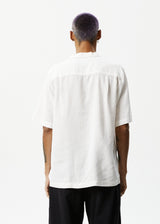 AFENDS Mens Daily - Cuban Short Sleeve Shirt - White - Afends mens daily   cuban short sleeve shirt   white