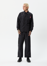 AFENDS Mens Escape - Spray Jacket - Charcoal - Afends mens escape   spray jacket   charcoal 