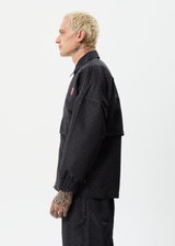 AFENDS Mens Escape - Spray Jacket - Charcoal - Afends mens escape   spray jacket   charcoal 