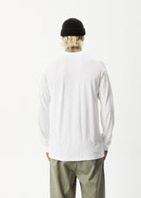 AFENDS Mens Essential - Long Sleeve Tee - White - Afends mens essential   long sleeve tee   white