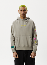 AFENDS Mens F Plastic - Graphic Hoodie - Olive - Afends mens f plastic   graphic hoodie   olive 