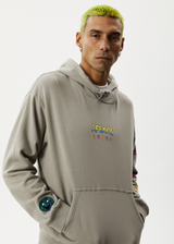 AFENDS Mens F Plastic - Graphic Hoodie - Olive - Afends mens f plastic   graphic hoodie   olive 