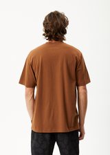 AFENDS Mens Gardener - Retro Graphic Tee - Toffee - Afends mens gardener   retro graphic tee   toffee