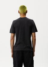 AFENDS Mens Journey Inward - Retro Graphic Tee - Stone Black - Afends mens journey inward   retro graphic tee   stone black
