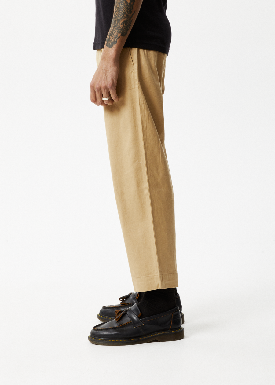 AFENDS Mens Mixed Business - Suit Pant - Tan