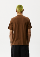 AFENDS Mens Next Level - Boxy Graphic Tee - Toffee - Afends mens next level   boxy graphic tee   toffee