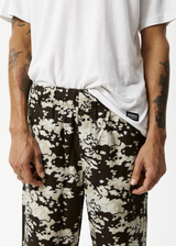 AFENDS Mens Ninety Eights - Baggy Elastic Waist Pant - Earth Camo - Afends mens ninety eights   baggy elastic waist pant   earth camo