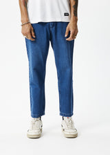 AFENDS Mens Ninety Twos - Denim Relaxed Jean - Authentic Blue - Afends mens ninety twos   denim relaxed jean   authentic blue