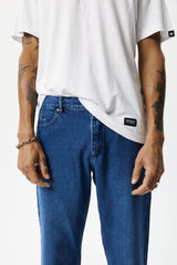 AFENDS Mens Ninety Twos - Denim Relaxed Jean - Authentic Blue - Afends mens ninety twos   denim relaxed jean   authentic blue