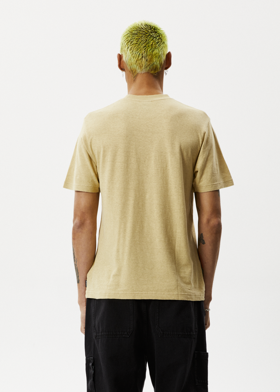 AFENDS Mens Orbital - Retro Graphic Tee - Camel