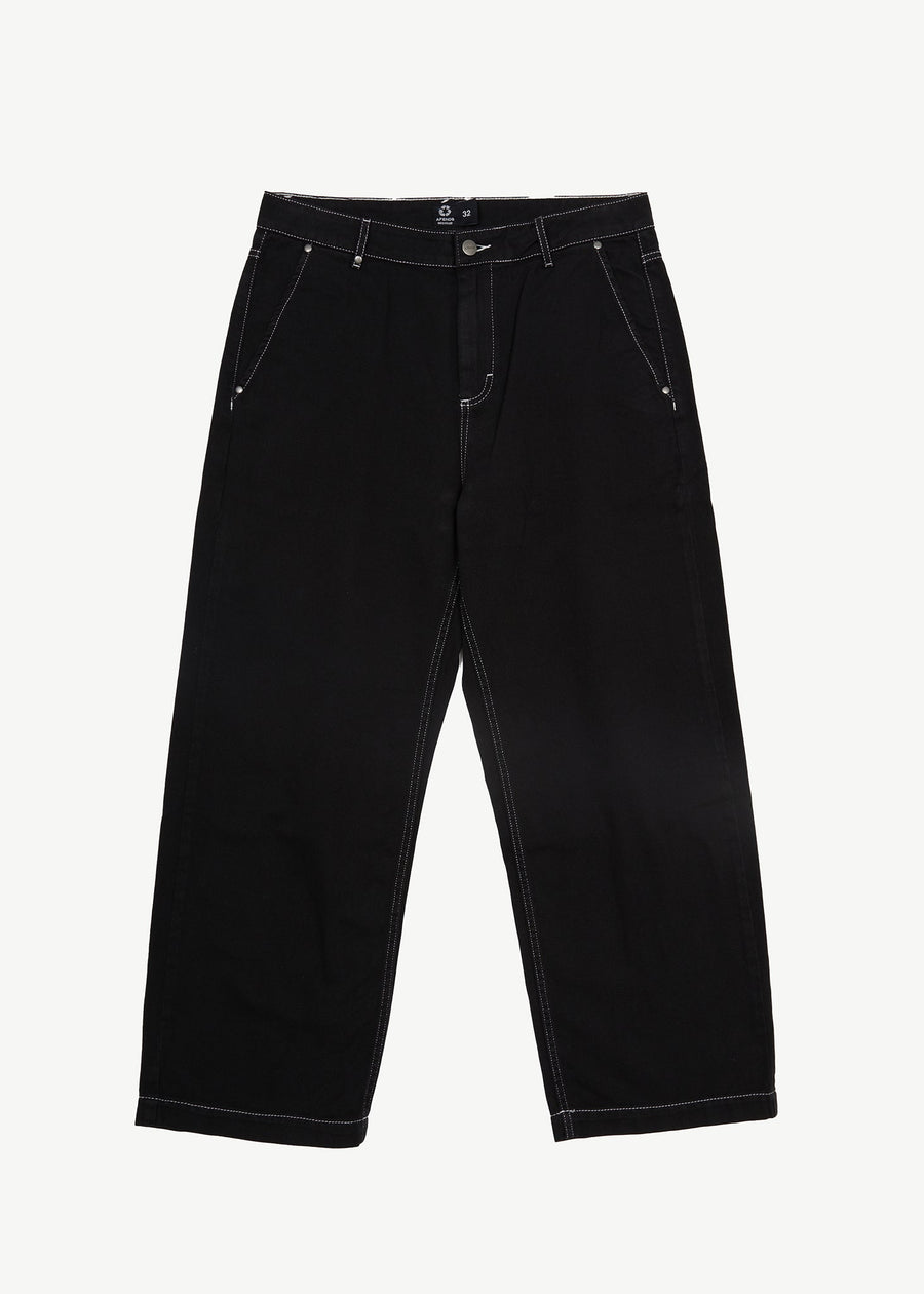 AFENDS Mens Pablo - Baggy Pant - Black