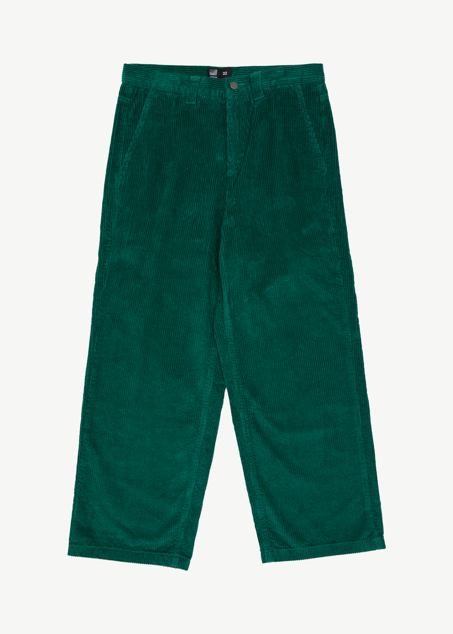 AFENDS Mens Pablo Union - Corduroy Baggy Pant - Emerald