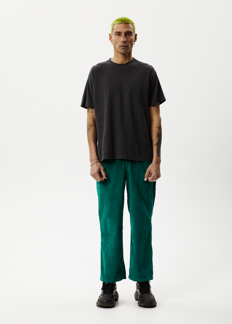 AFENDS Mens Pablo Union - Corduroy Baggy Pant - Emerald