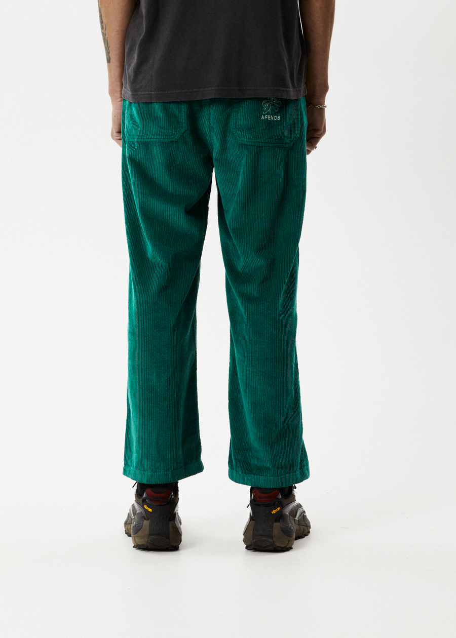 AFENDS Mens Pablo Union - Corduroy Baggy Pant - Emerald