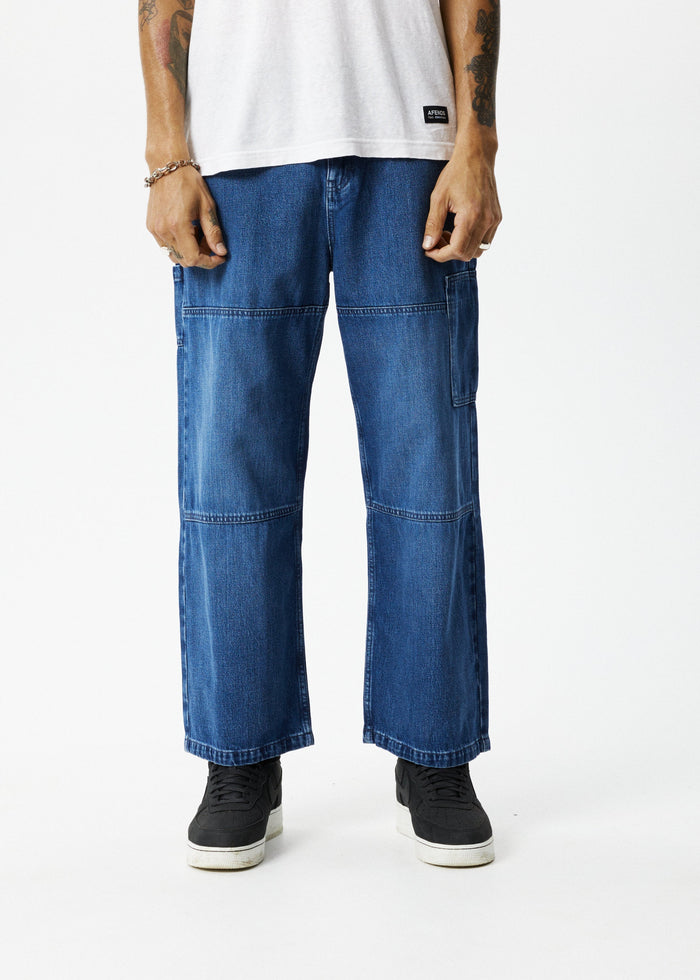 AFENDS Mens Richmond - Denim Workwear Jean - Authentic Blue