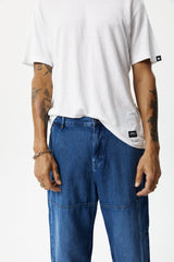 AFENDS Mens Richmond - Denim Workwear Jean - Authentic Blue - Afends mens richmond   denim workwear jean   authentic blue