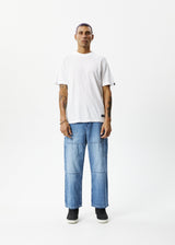 AFENDS Mens Richmond - Denim Baggy Workwear Jean - Worn Blue - Afends mens richmond   denim baggy workwear jean   worn blue
