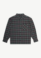 AFENDS Mens Sandstorm - Flannel Long Sleeve Shirt - Black Check - Afends mens sandstorm   flannel long sleeve shirt   black check 