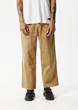 AFENDS Mens Sleepy Hollow Richmond - Twill Baggy Workwear Pant - Tan - Afends mens sleepy hollow richmond   twill baggy workwear pant   tan