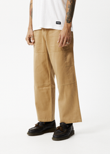 AFENDS Mens Sleepy Hollow Richmond - Twill Baggy Workwear Pant - Tan - Afends mens sleepy hollow richmond   twill baggy workwear pant   tan
