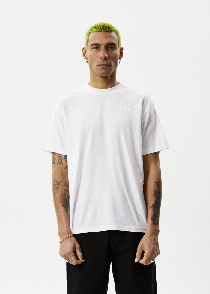 AFENDS Mens Staple - Boxy Tee - White
