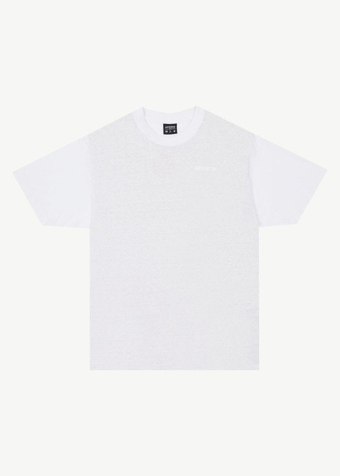 AFENDS Mens Staple - Boxy Tee - White