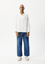 AFENDS Mens Stratosphere - Long Sleeve Shirt - Off White - Afends mens stratosphere   long sleeve shirt   off white 
