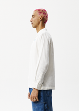 AFENDS Mens Stratosphere - Long Sleeve Shirt - Off White - Afends mens stratosphere   long sleeve shirt   off white 