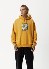 AFENDS Mens Universal - Graphic Hoodie - Mustard - Afends mens universal   graphic hoodie   mustard 