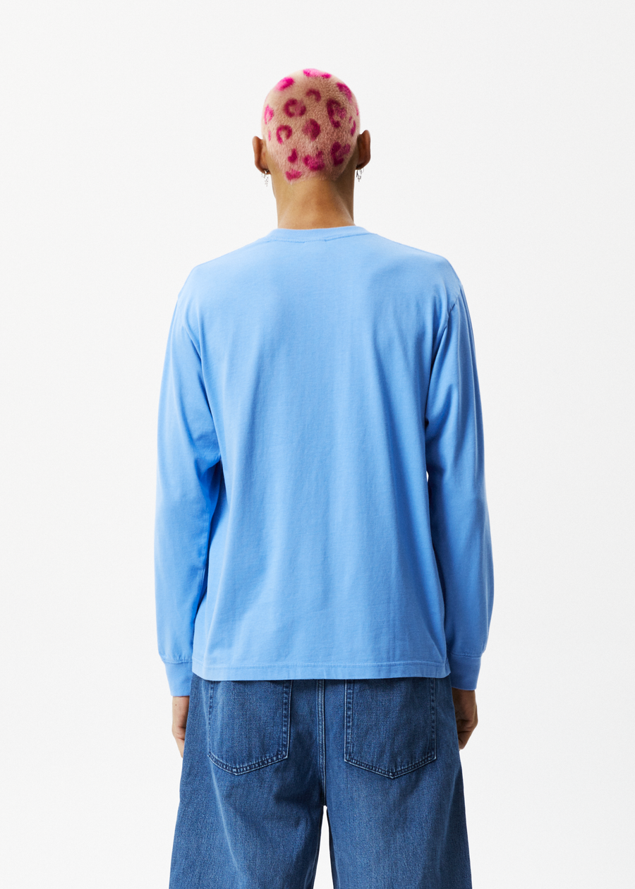 AFENDS Mens Water Is Life - Long Sleeve Graphic Tee - Arctic
