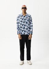 AFENDS Mens Waterfall - Long Sleeve Shirt - Stone Black - Afends mens waterfall   long sleeve shirt   stone black 