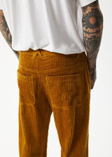 AFENDS Mens Waterfall Ninety Twos - Corduroy Relaxed Pant - Mustard - Afends mens waterfall ninety twos   corduroy relaxed pant   mustard
