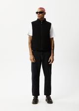 AFENDS Midnight - Puffer Vest - Black - Afends midnight   puffer vest   black 