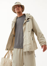 AFENDS Unisex Anthology - Unisex Nylon Anorak - Cement - Afends unisex anthology   unisex nylon anorak   cement 