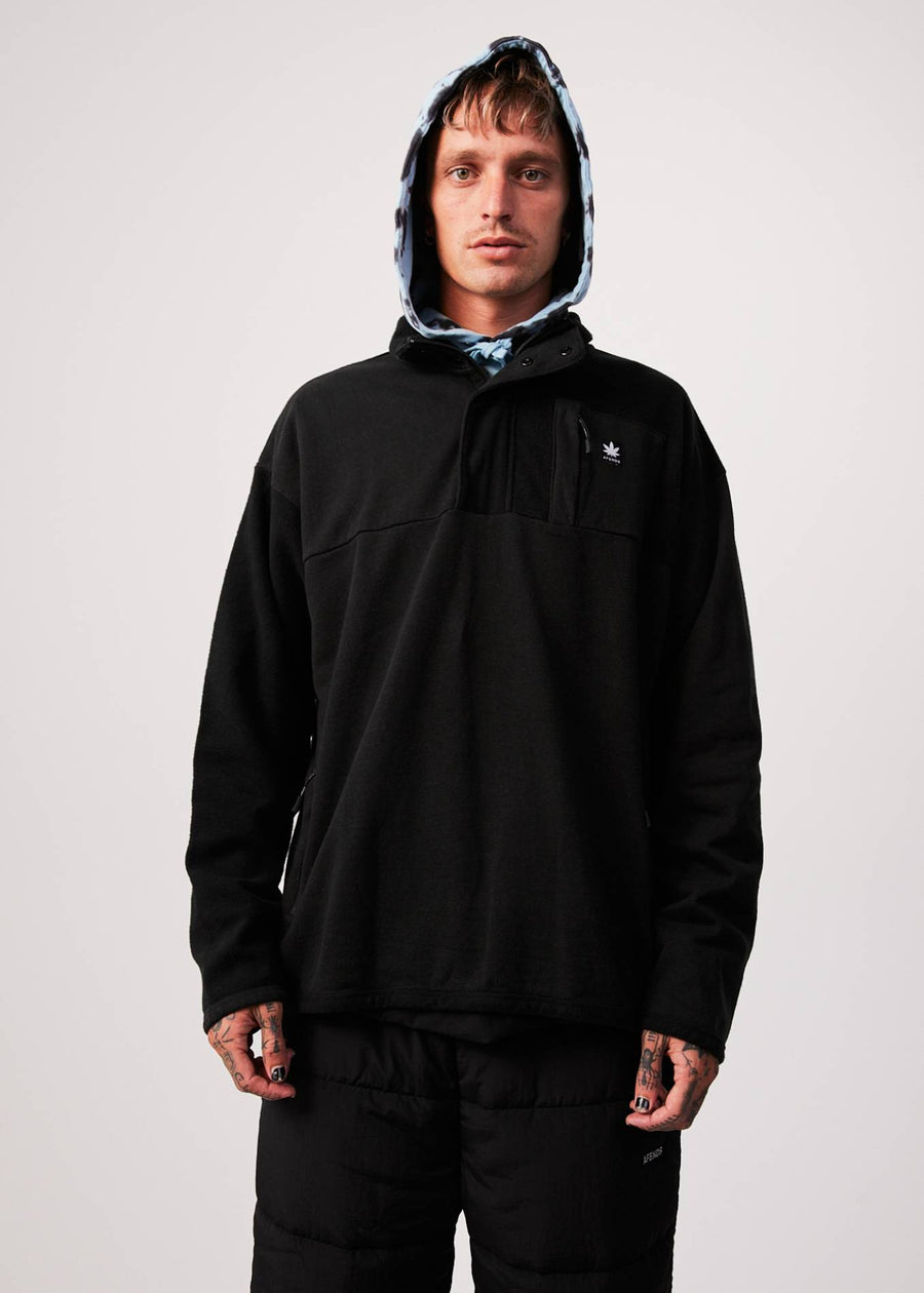 AFENDS Unisex Creation - Unisex Panel Crew Neck Jumper - Black 