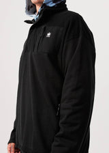 AFENDS Unisex Creation - Unisex Panel Crew Neck Jumper - Black - Afends unisex creation   unisex panel crew neck jumper   black 