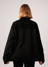 AFENDS Unisex Creation - Unisex Panel Crew Neck Jumper - Black - Afends unisex creation   unisex panel crew neck jumper   black 