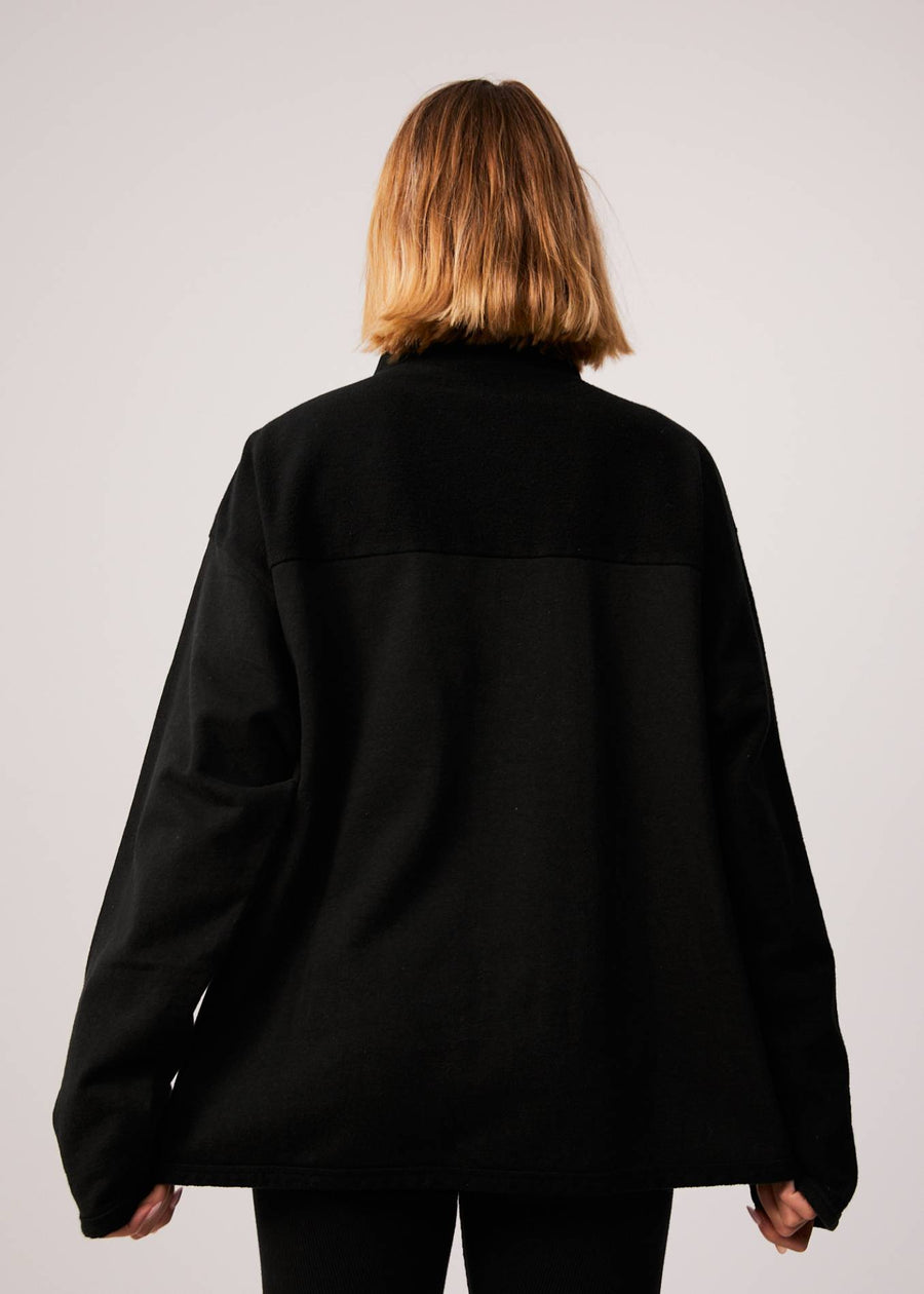 AFENDS Unisex Creation - Unisex Panel Crew Neck Jumper - Black 