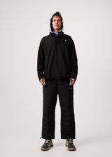 AFENDS Unisex Creation - Unisex Panel Crew Neck Jumper - Black - Afends unisex creation   unisex panel crew neck jumper   black 