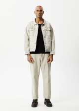 AFENDS Unisex Innie - Unisex Denim Jacket - Faded Cement - Afends unisex innie   unisex denim jacket   faded cement 