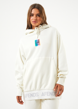 AFENDS Unisex Studio - Unisex Oversized Hoodie - Off White - Afends unisex studio   unisex oversized hoodie   off white 