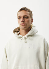 AFENDS Unlimited - Logo Hoodie - Worn White - Afends unlimited   logo hoodie   worn white 