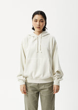 AFENDS Unlimited - Logo Hoodie - Worn White - Afends unlimited   logo hoodie   worn white 