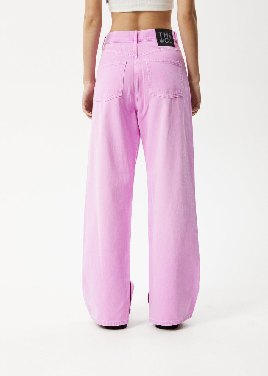 AFENDS Womens Bella - Denim Baggy Jean - Faded Candy