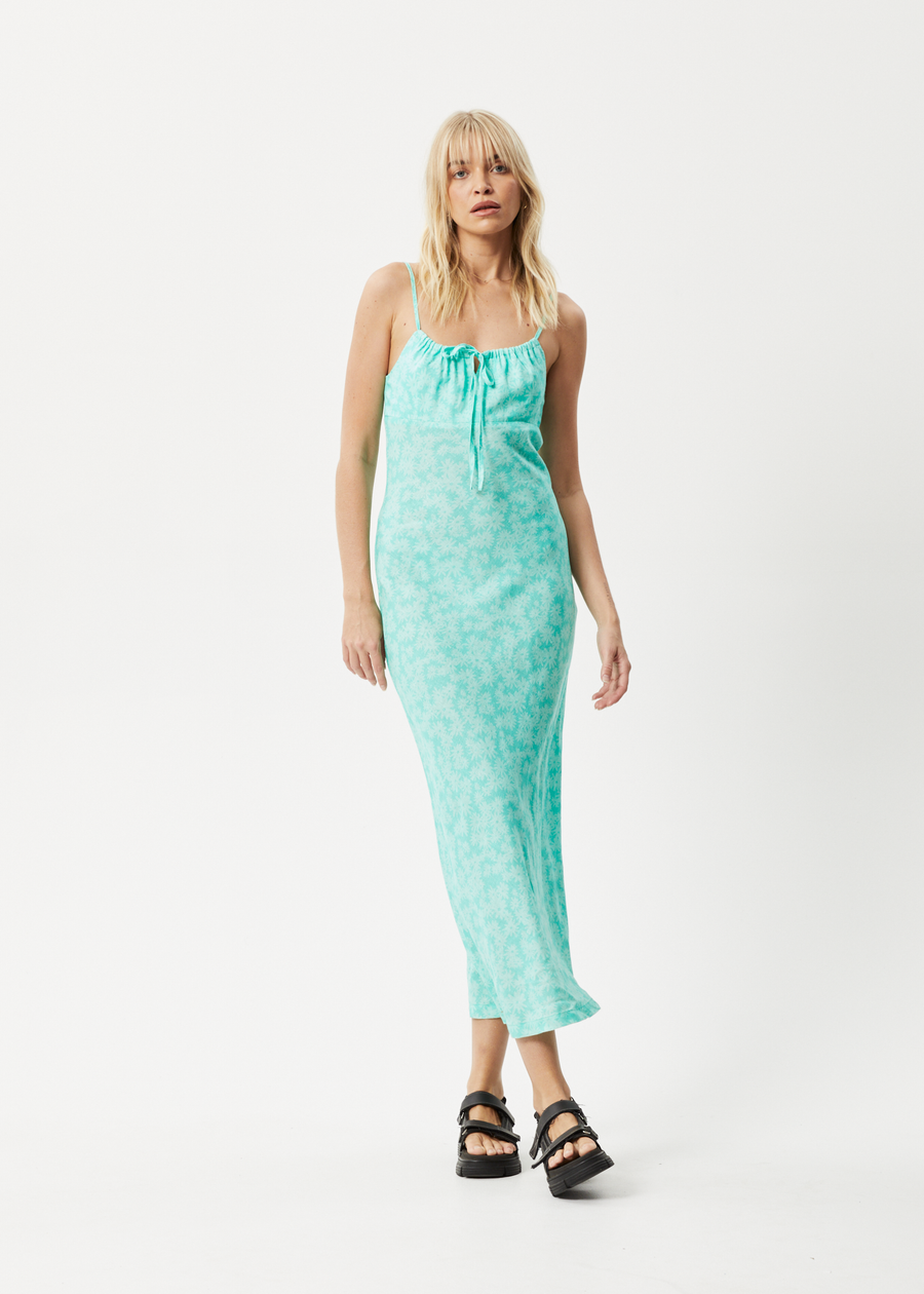 AFENDS Womens Benny - Maxi Dress - Jade Daisy 