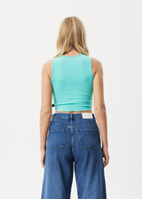 AFENDS Womens Boundless - Rib Singlet - Jade - Afends womens boundless   rib singlet   jade